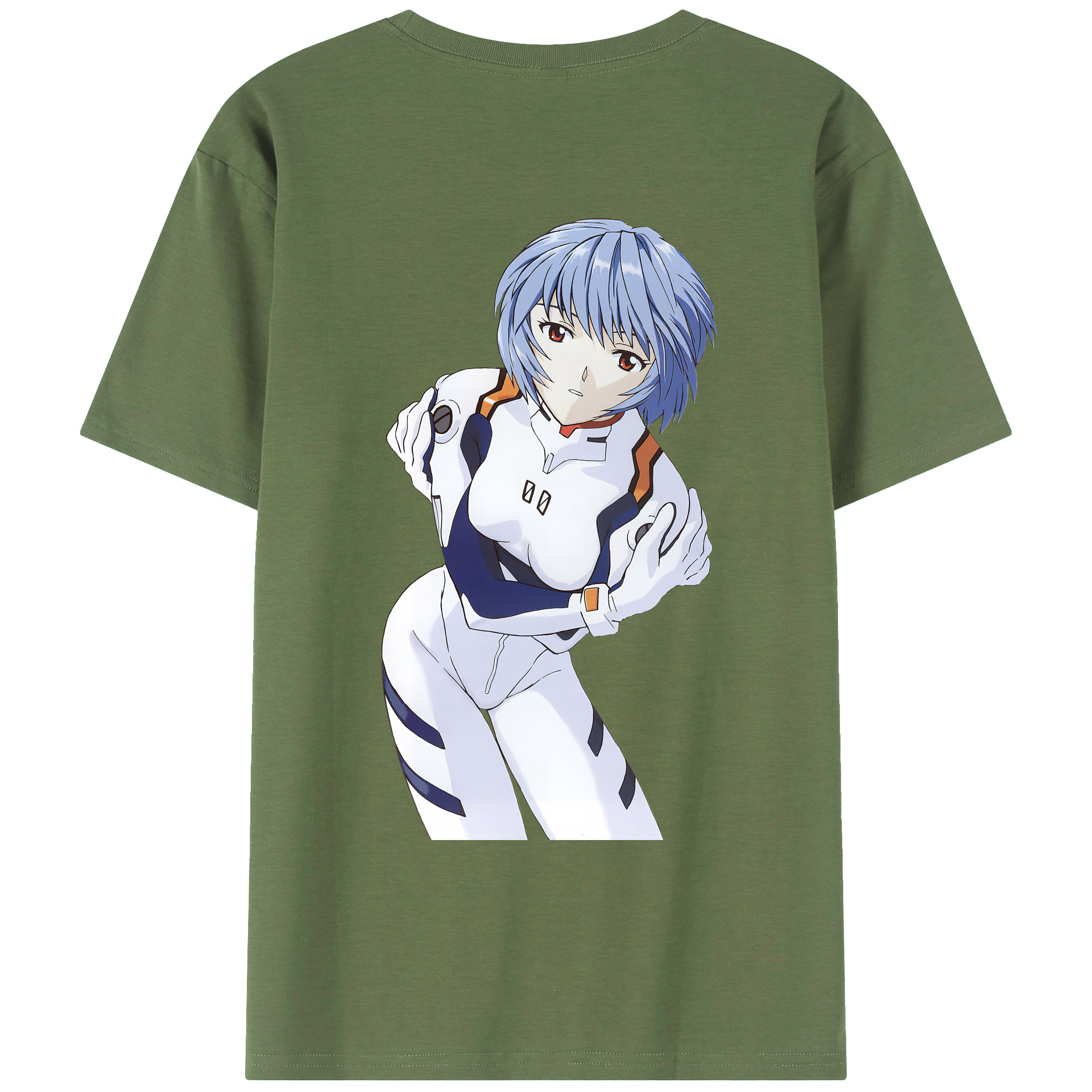 （画像用） EVA 新世紀エヴァンゲリオン 綿100％ メンズ半袖Tシャツ（バックプリント） 通気性